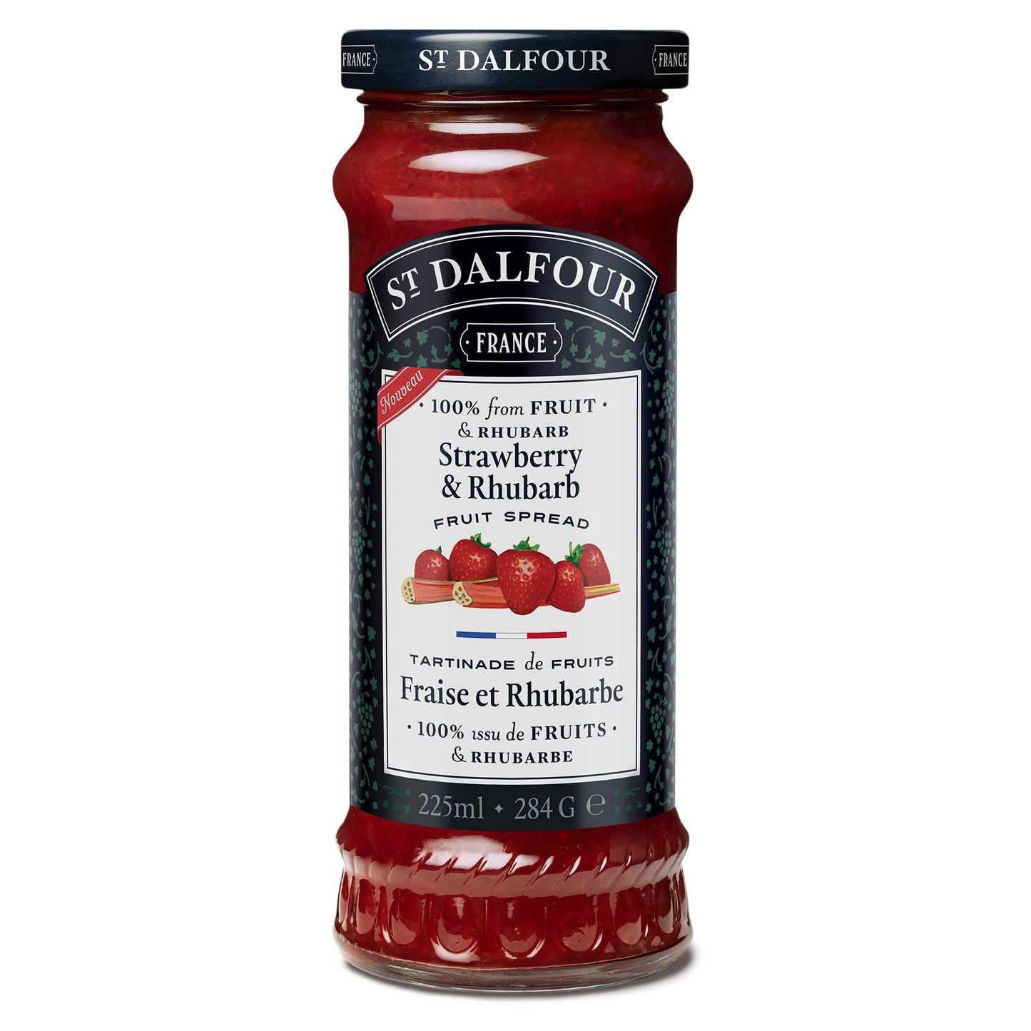 St Dalfour Strawberry & Rhubarb Preserve 284g jar