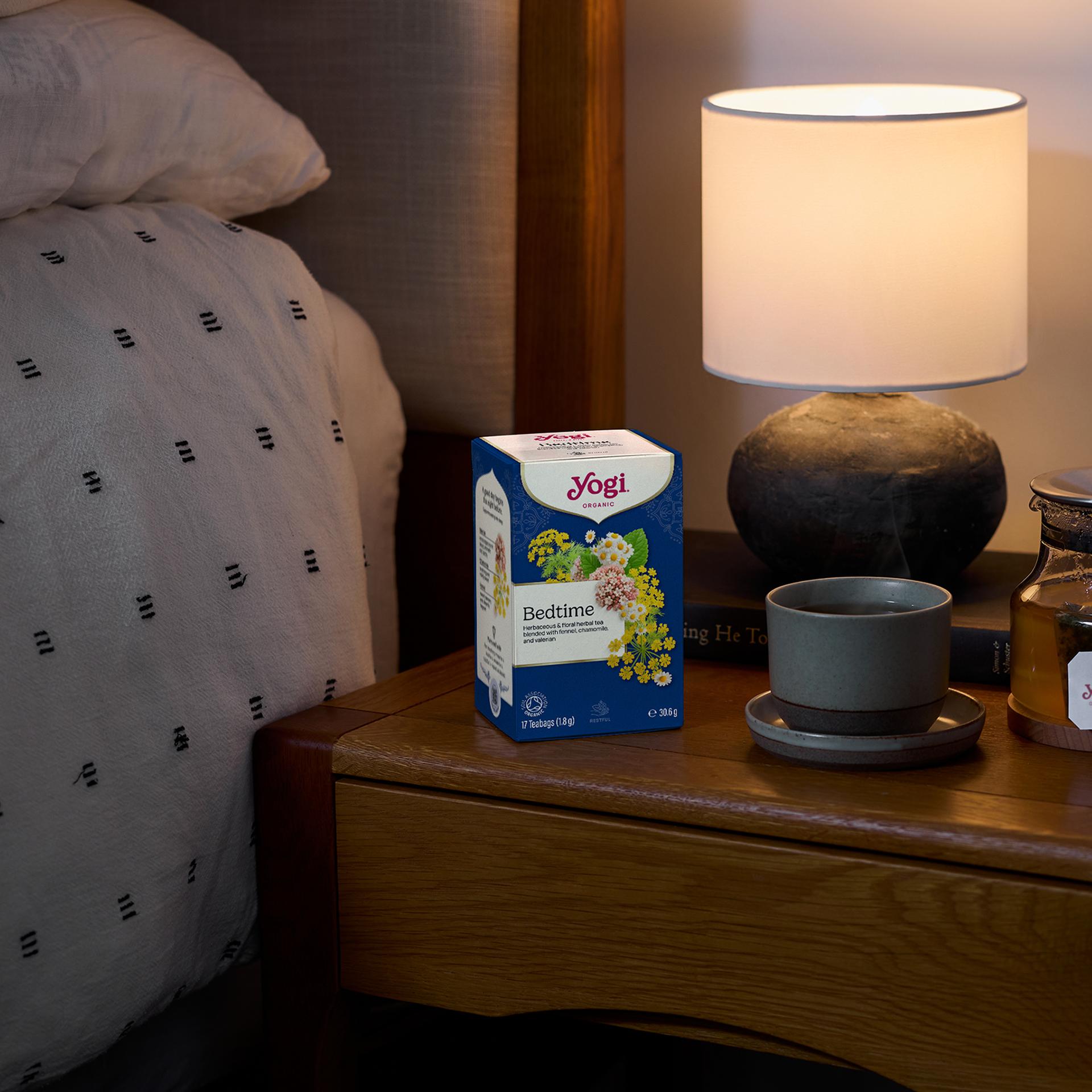 Yogi Tea Bedtime lifestyle with box