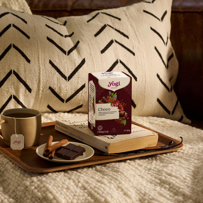 Yogi Tea Choco lifestyle with box