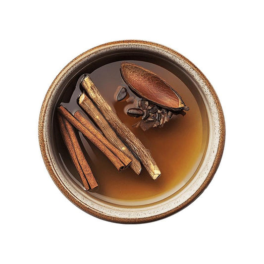 Yogi Tea Choco brewed tea from above