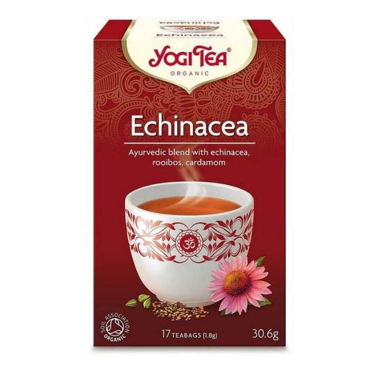 Yogi Tea Echinacea organic herbal tea box, front of pack