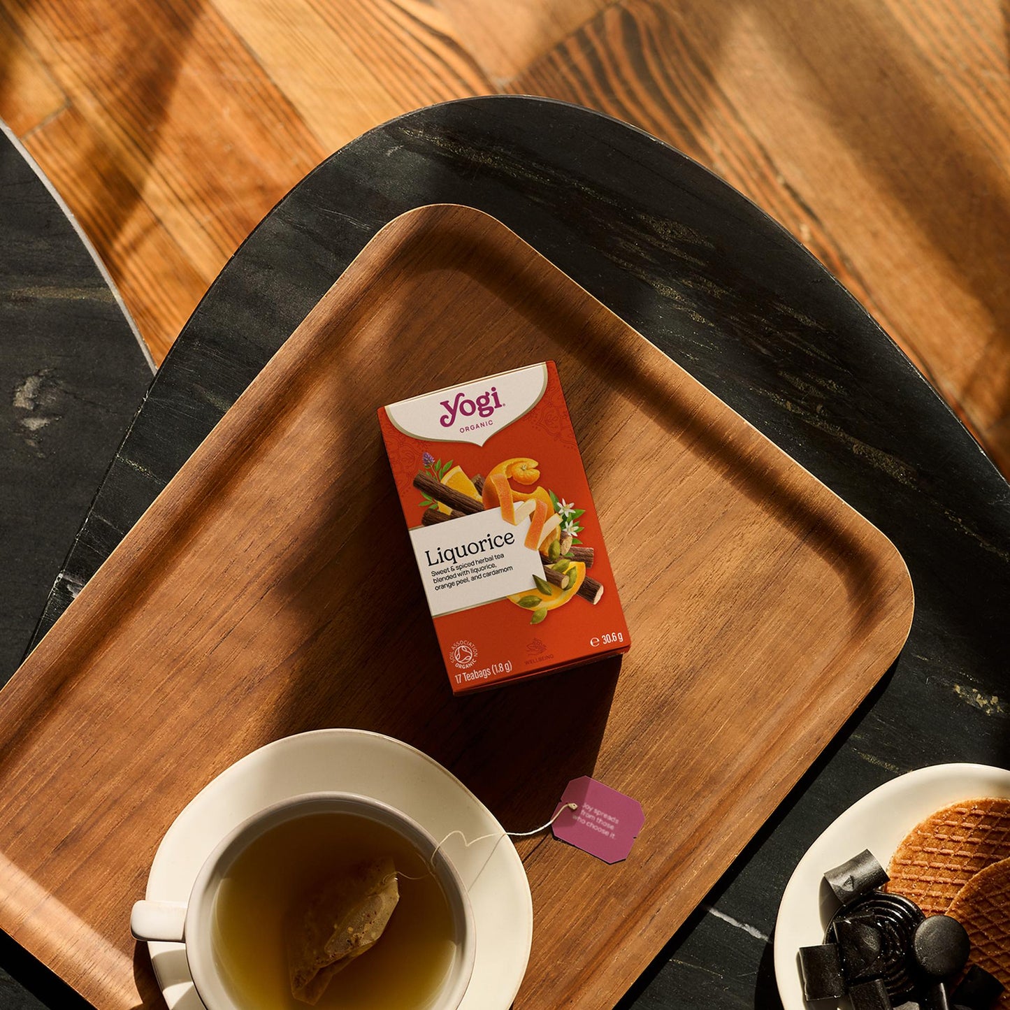 Yogi Tea Licorice lifestyle with box