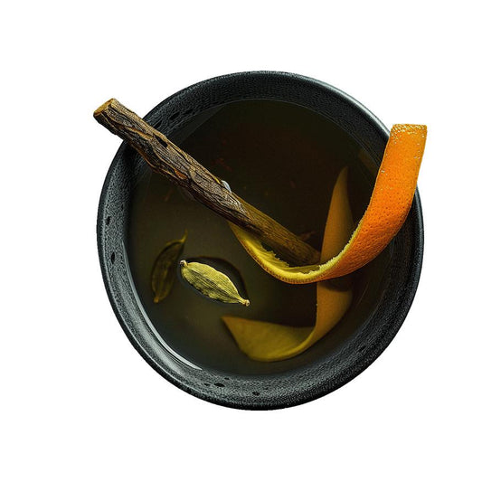 Yogi Tea Licorice brewed tea from above