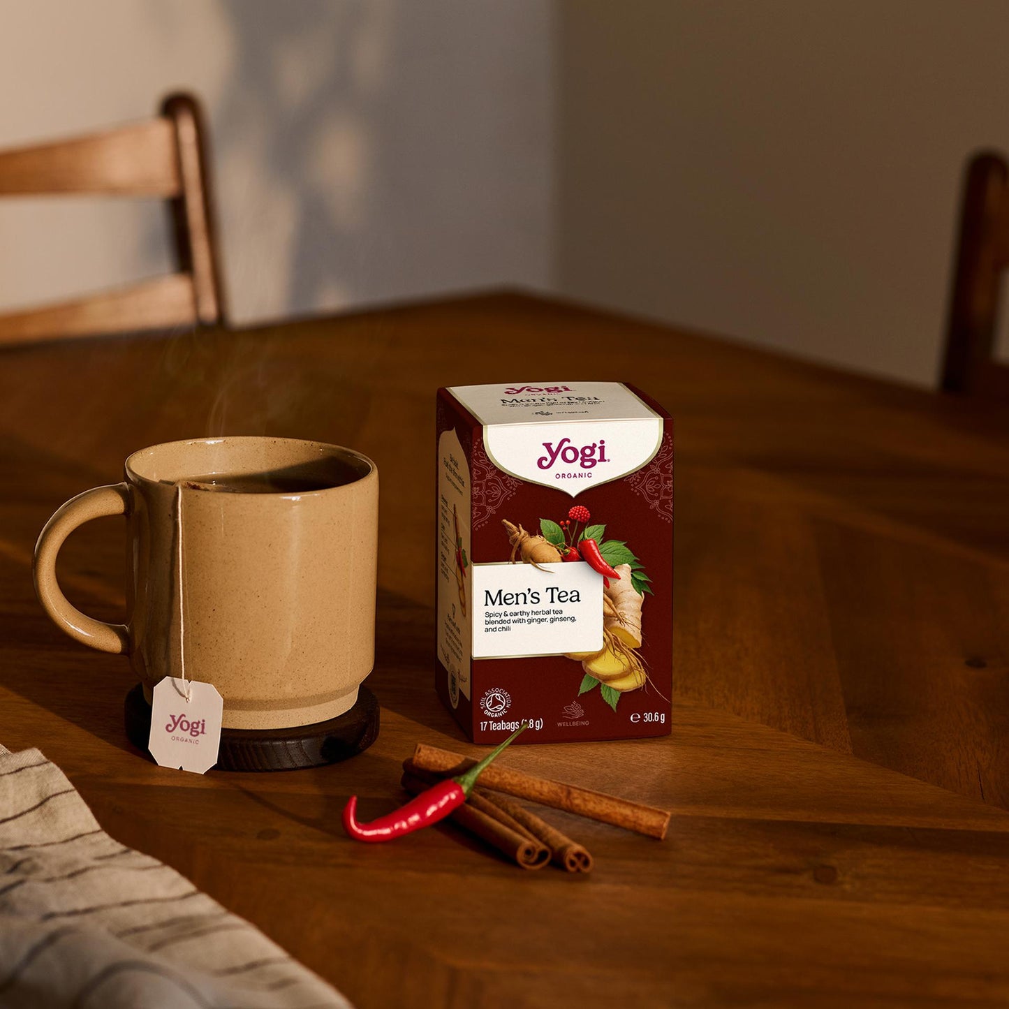 Yogi Tea Men's Tea lifestyle with box
