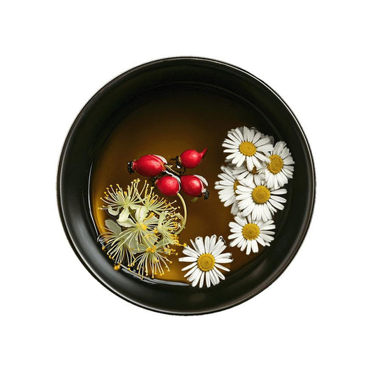 Yogi Tea Relax brewed tea from above