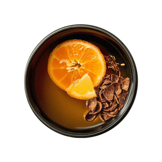 Yogi Tea Soul Balm brewed tea from above