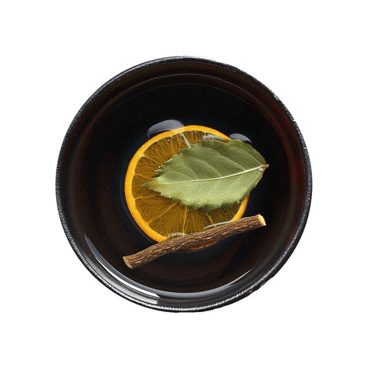 Yogi Tea Tulsi Relax brewed tea from above